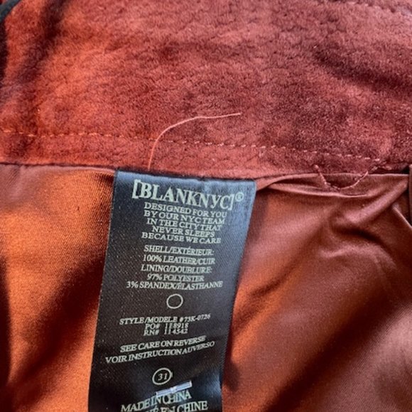 GENUINE SUEDE New w/ Tags FREE PEOPLE x Blank NYC SUN VALLEY SKIRT Size 31 US 12 - Picture 10 of 11